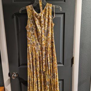 vintage sundress with belt dress floral
